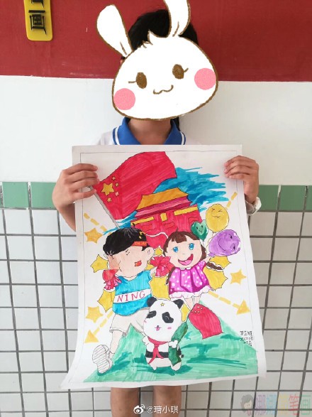关于国庆的儿童画优秀作品