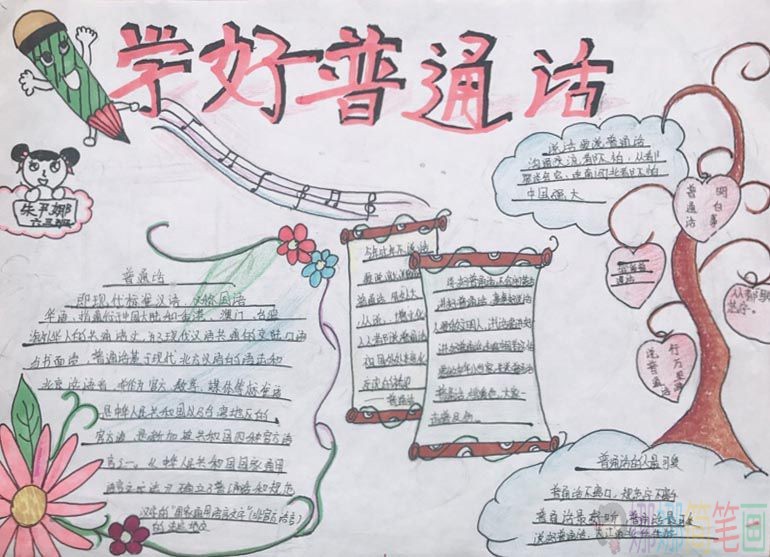 说好普通话手抄报