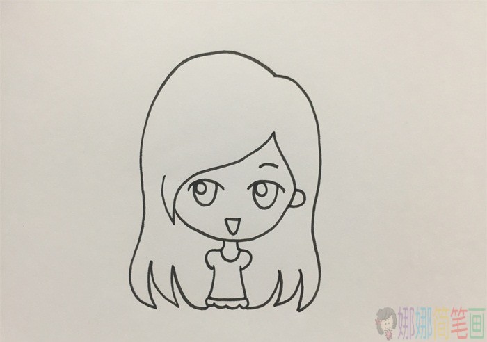 漂亮的姐姐简笔画