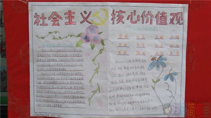 弘扬社会主义核心价值观手抄报