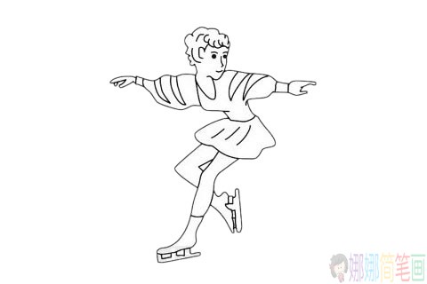 冬奥会花样滑冰运动员简笔画
