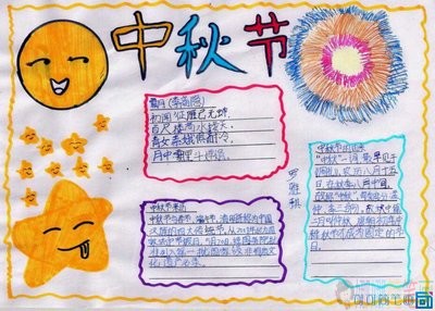 中秋节学生手抄报图片模板