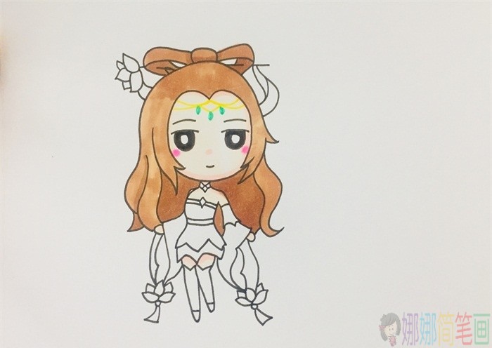 Q版貂蝉简笔画画法步骤