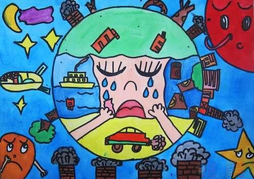 保护环境幼儿绘画作品