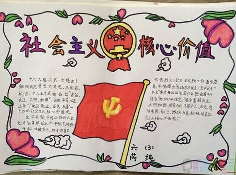 弘扬社会主义核心价值观手抄报