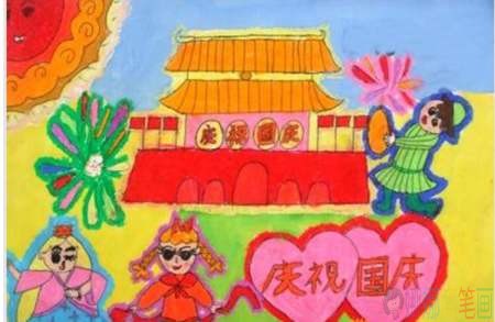 国庆节幼儿绘画范画