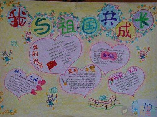 我与祖国共成长手抄报模板