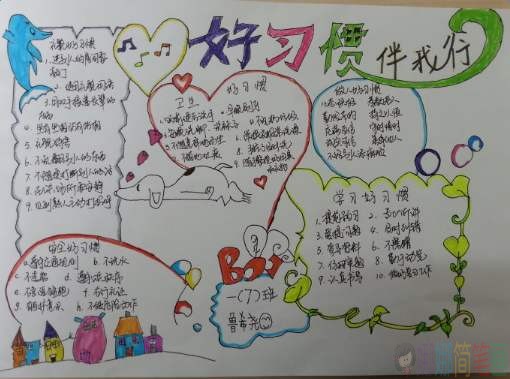 好习惯伴成长手抄报