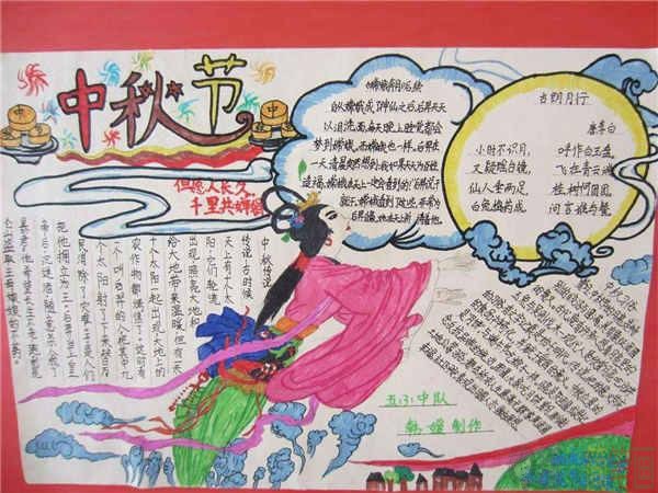 中秋节少儿手抄报图片