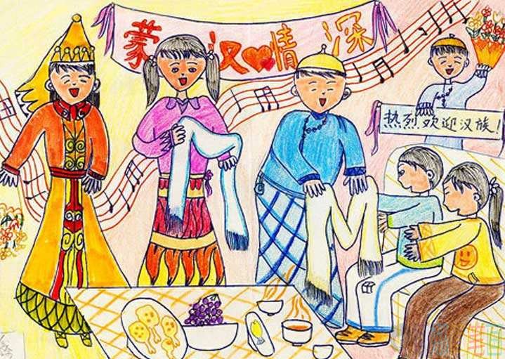 民族团结少儿绘画作品
