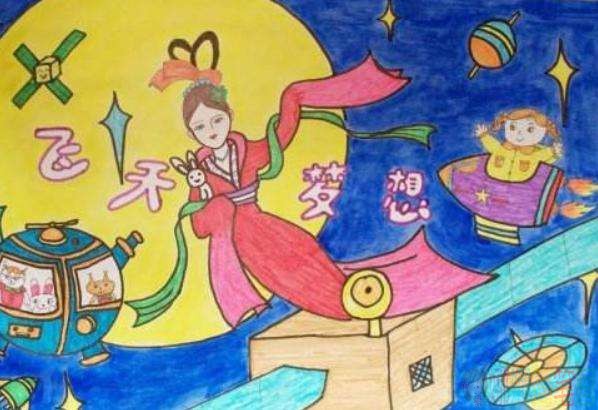 中秋节主题幼儿绘画作品