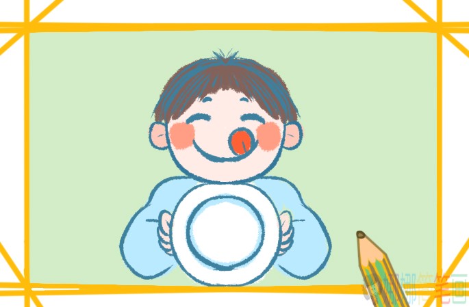 光盘行动人物简笔画