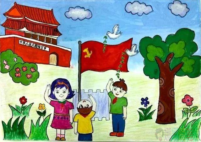 核心价值观儿童画,和谐社会儿童画