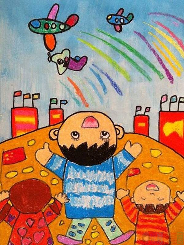 国庆绘画图片大全