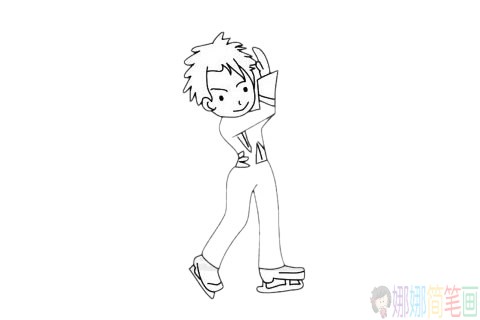冬奥会花样滑冰运动员简笔画