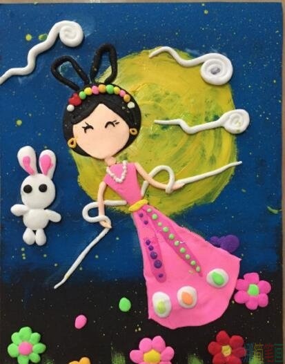 中秋节创意手工绘画作品