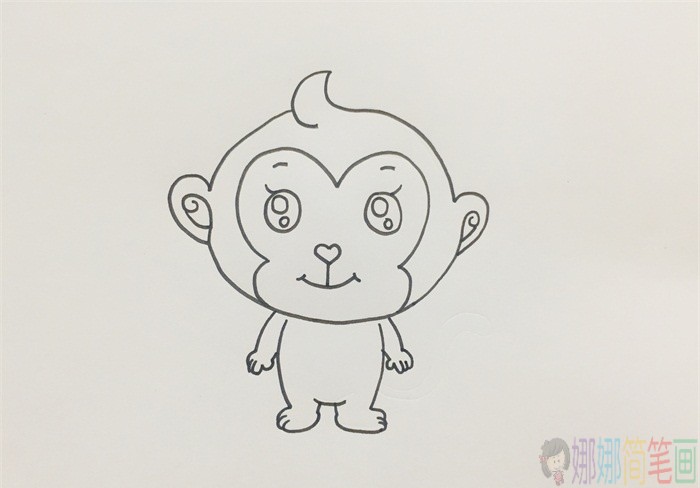 金丝猴动物简笔画