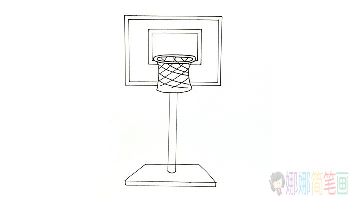 篮球架简笔画,篮球架怎么画