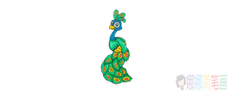孔雀简笔画,孔雀怎么画好看