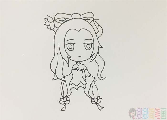 Q版貂蝉简笔画画法步骤