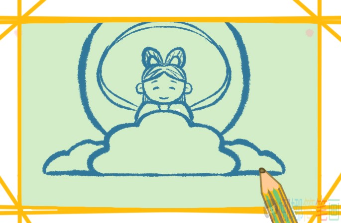 中秋节嫦娥怎么画,嫦娥简笔画