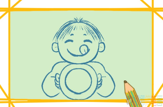 光盘行动人物简笔画