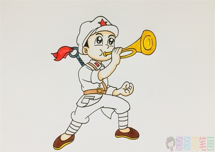 革命烈士军人简笔画