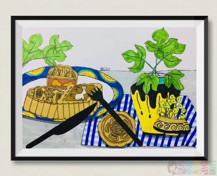 中秋节少儿绘画优秀作品