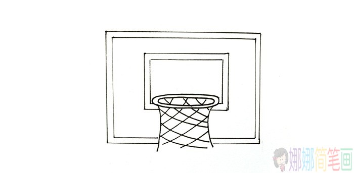 篮球架简笔画,篮球架怎么画