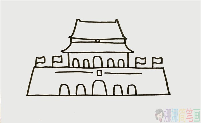 天安门简笔画,天安门怎么画