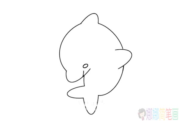 简单好画的海豚简笔画