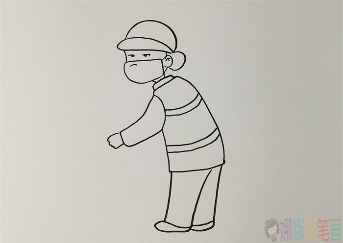 环卫工人简笔画,环卫工人怎么画