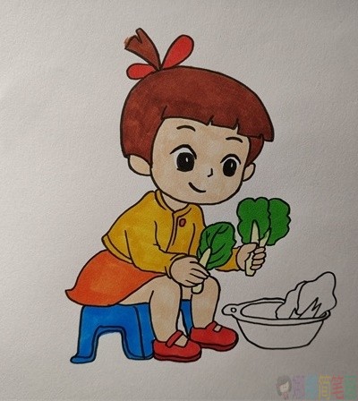 珍惜粮食简笔画,我是勤劳小少年简笔画