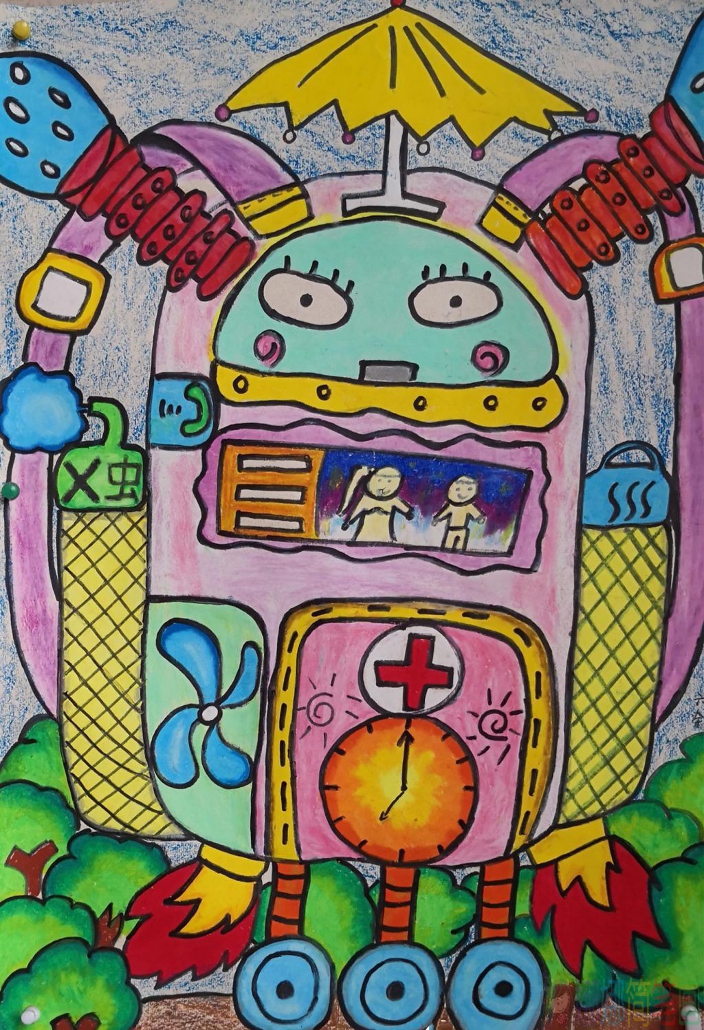 未来世界儿童画,未来世界少儿绘画