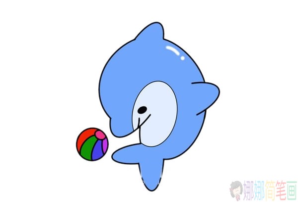 简单好画的海豚简笔画