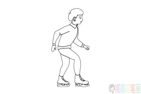 冬奥会花样滑冰运动员简笔画