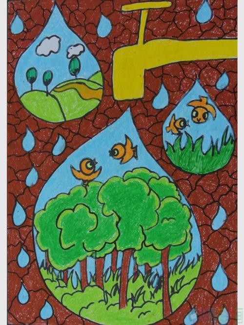保护环境幼儿绘画作品