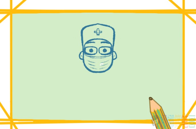 抗击疫情的医生叔叔简笔画