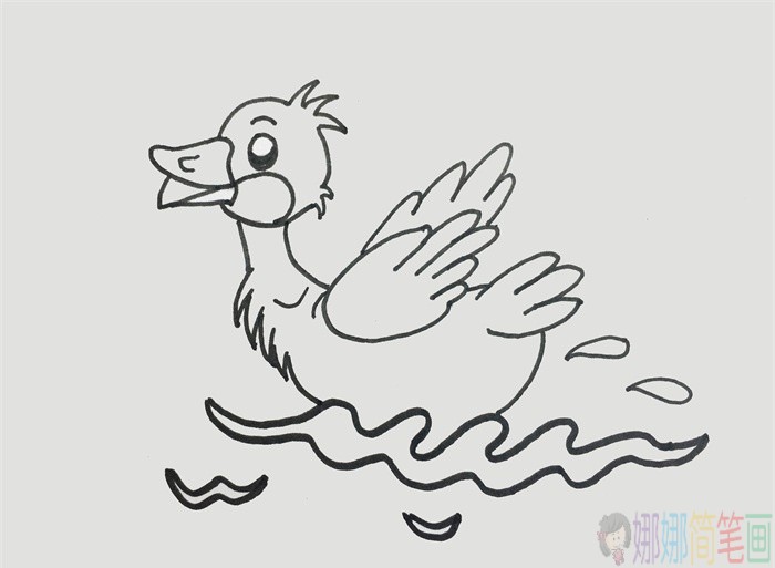 小黄鸭简笔画图片