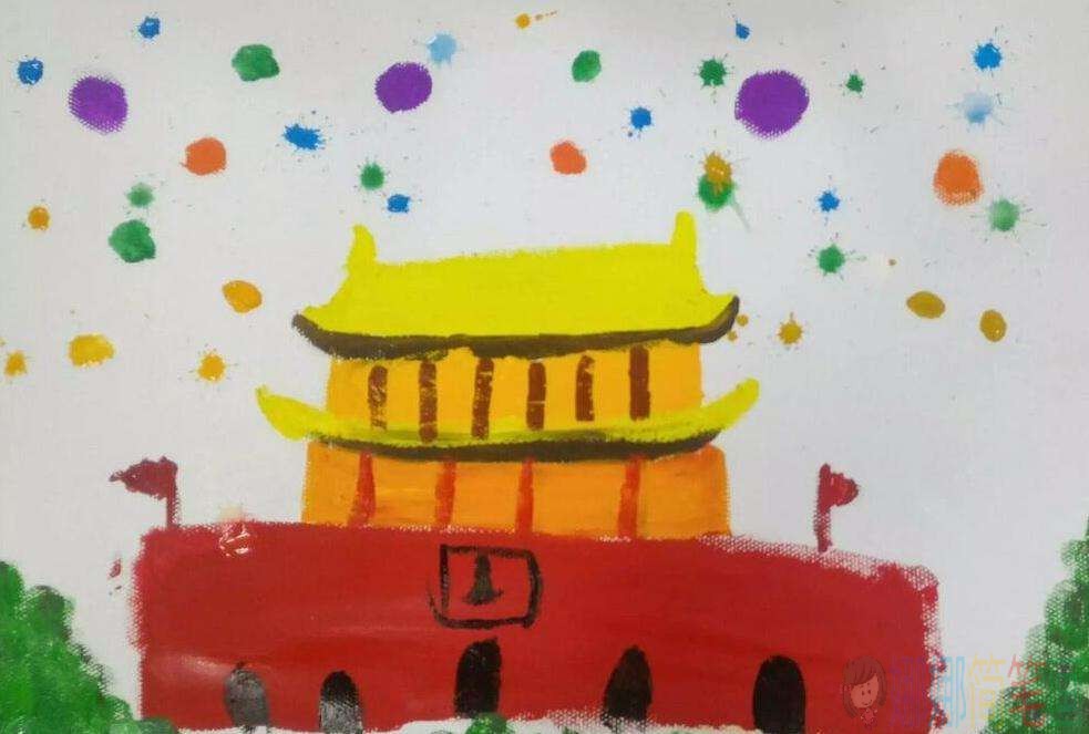 关于国庆节的儿童绘画