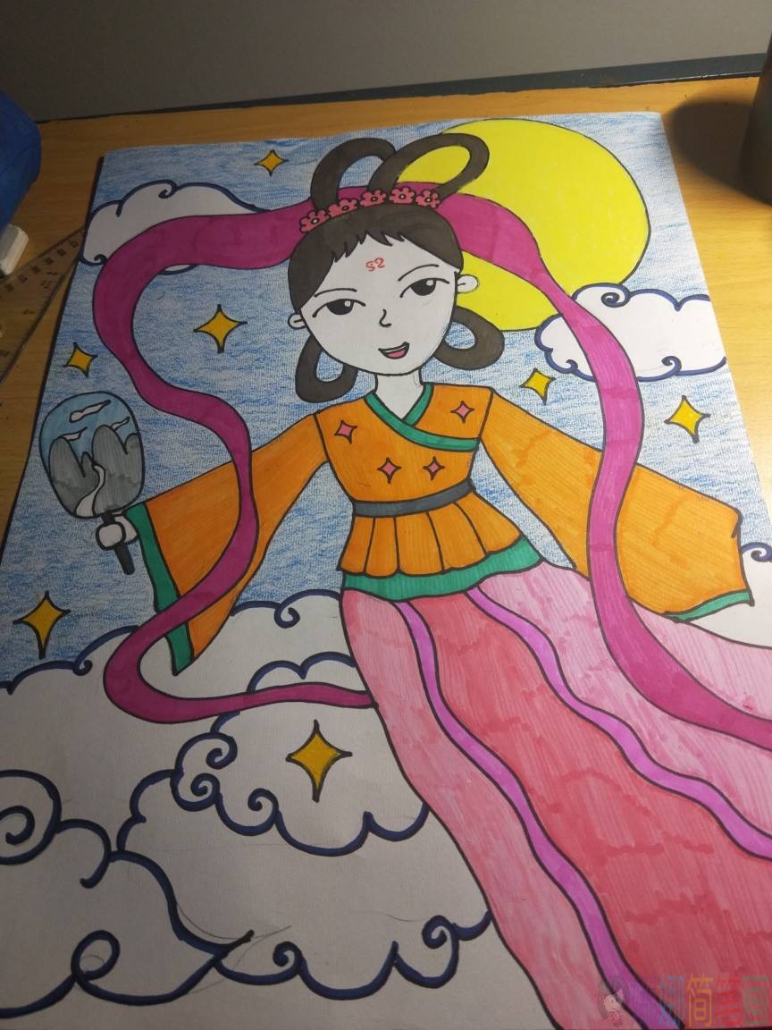 中秋节儿童画简单好看