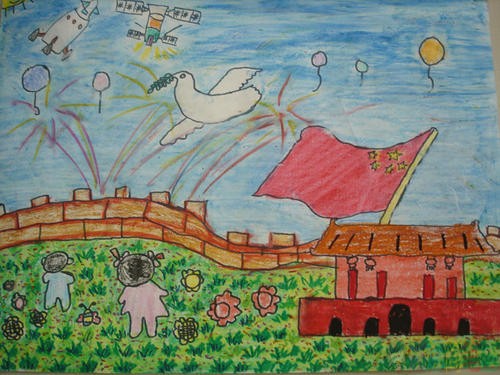 71周年国庆节幼儿绘画图片