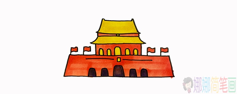 天安门简笔画,天安门怎么画