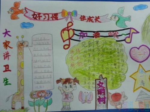 好习惯伴成长手抄报