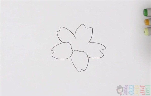 黄色花朵简笔画