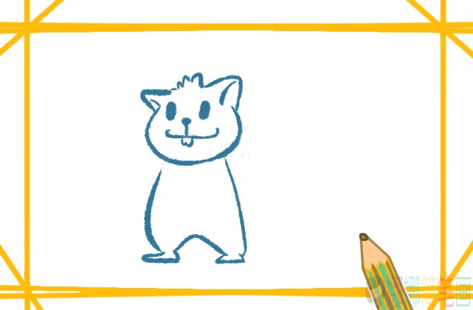 小松鼠简笔画,松鼠儿童画画法