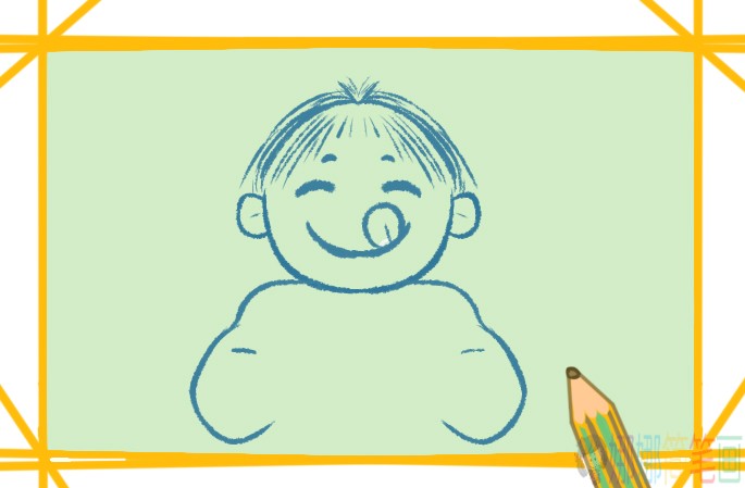 光盘行动人物简笔画