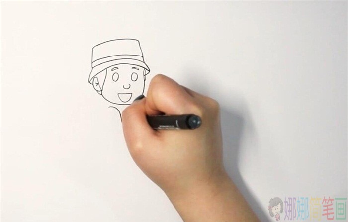 钓鱼的人简笔画