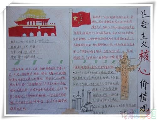 中学生社会主义核心价值观手抄报