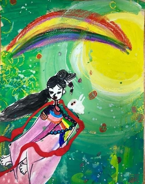 中秋节少儿绘画作品